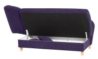 Recamiere Saturn, mit Armteil links, klappbar Veloursstoff violett