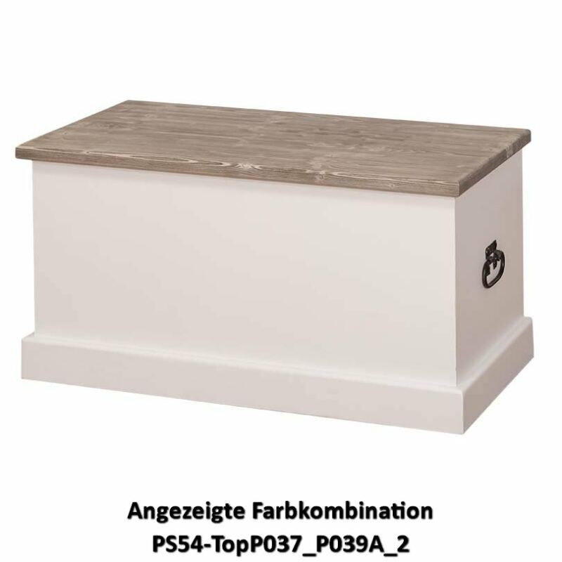 Massivholz Truhe mit Landhausoptik lackiert