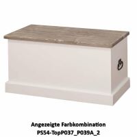 Massivholz Truhe mit Landhausoptik lackiert