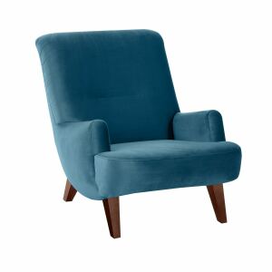 Sessel Borano Samtvelours petrol