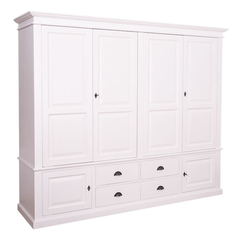 Landhausstil Kleiderschrank - vier Türen shabby chic / antik look