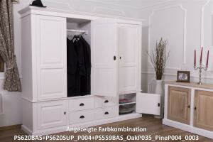 Landhausstil Kleiderschrank - vier Türen shabby chic / antik look