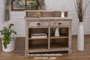 Schmaler Landhaus Bartresen Provence lackiert