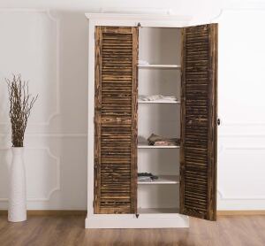 Massivholzschrank mit Lamellentüren Provence im Landhausstil Konfigurator alles frei wählbar