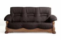 Country Sofa Texas, 3-Sitzer pigmentiertes Nappaleder braun